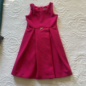 Vibrant Fuchsia Sleeveless Kids Dress